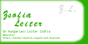 zsofia leiter business card